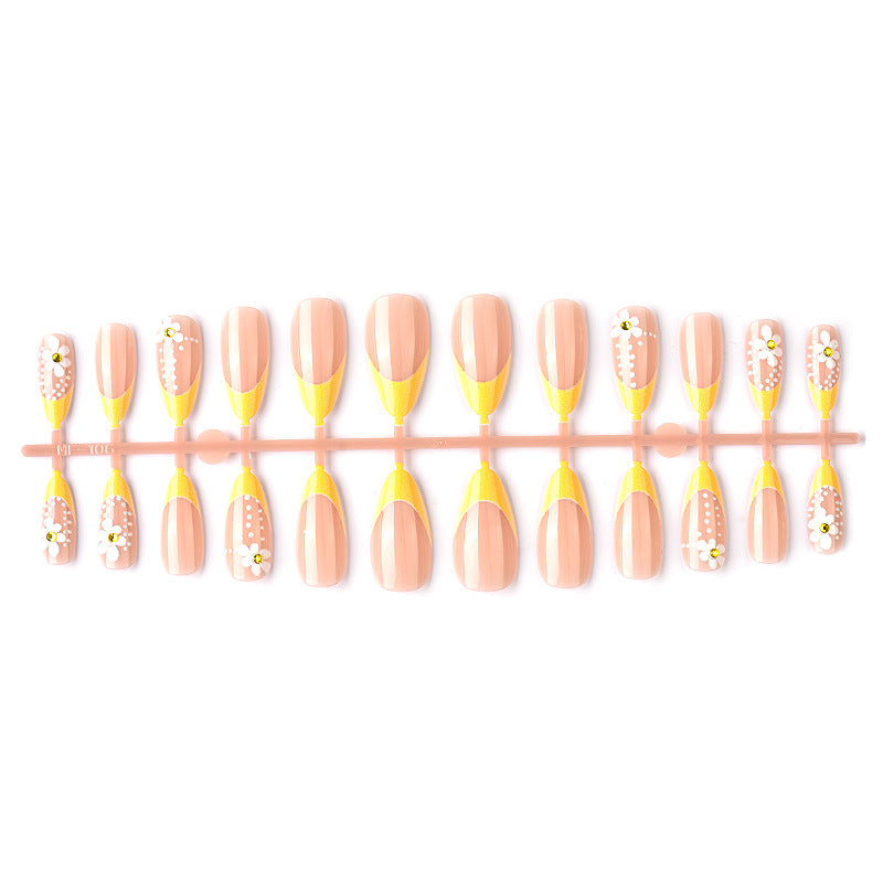 Künstlerisches Floral Design Press-On Nagelkunstset Karnz