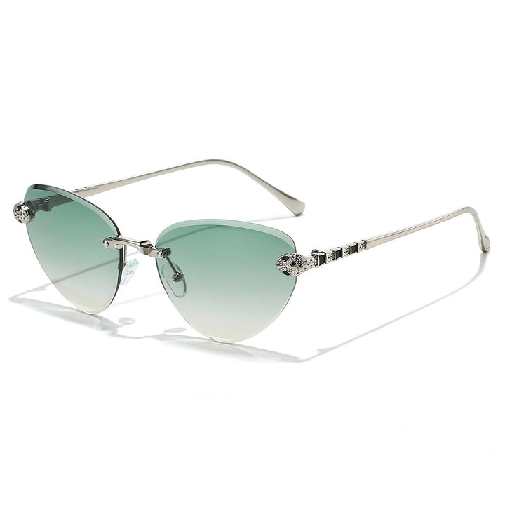 Designer Cat-Eye Sonnenbrille mit dekorativen Akzenten Karnz