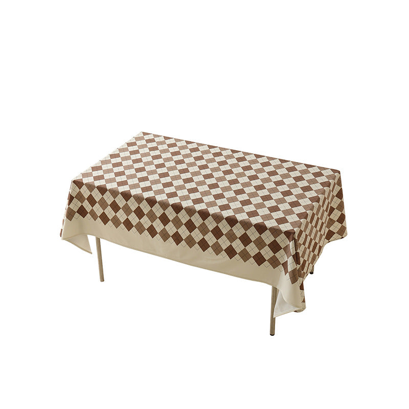 Rauten-Tischdecke aus pflegeleichtem Baumwoll-Polyester-Mix mit dekorativem Karomuster Karnz