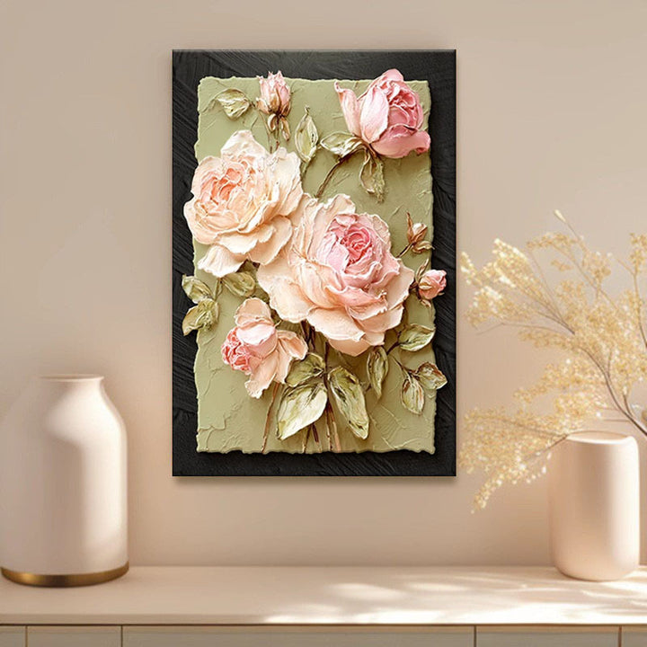 Blumenreiches Relief-Kunstdruck