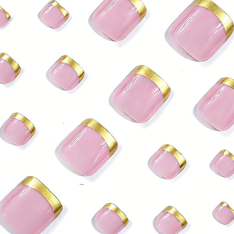 Elegante gold-tipped Nagelkunst Karnz