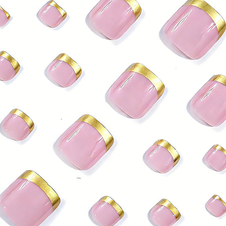 Elegante gold-tipped Nagelkunst Karnz