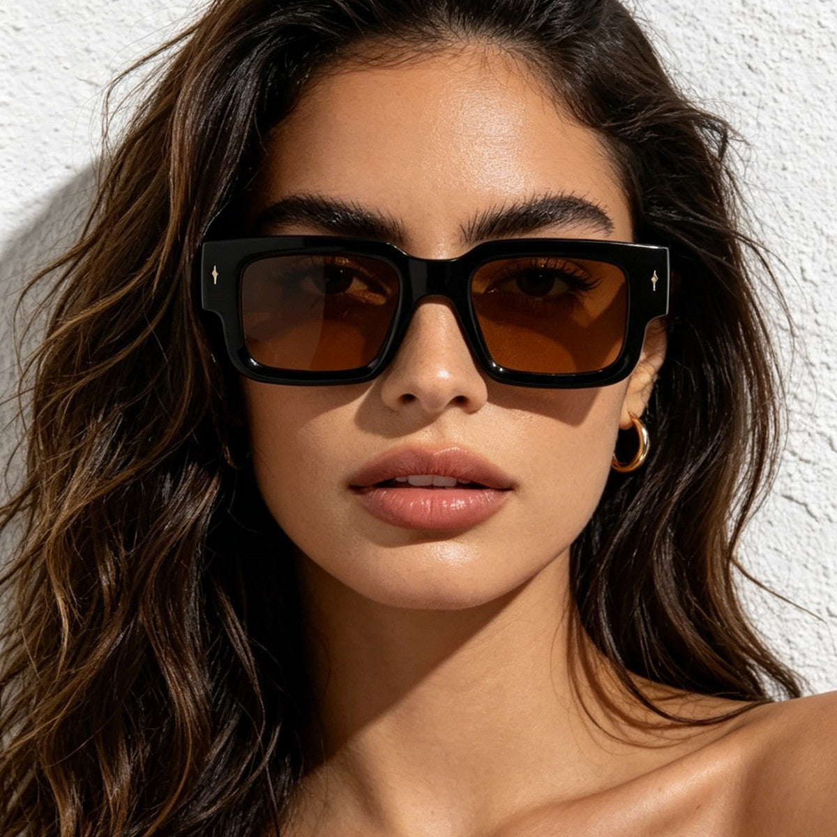 Damen modische Quadrat-Sonnenbrille Karnz
