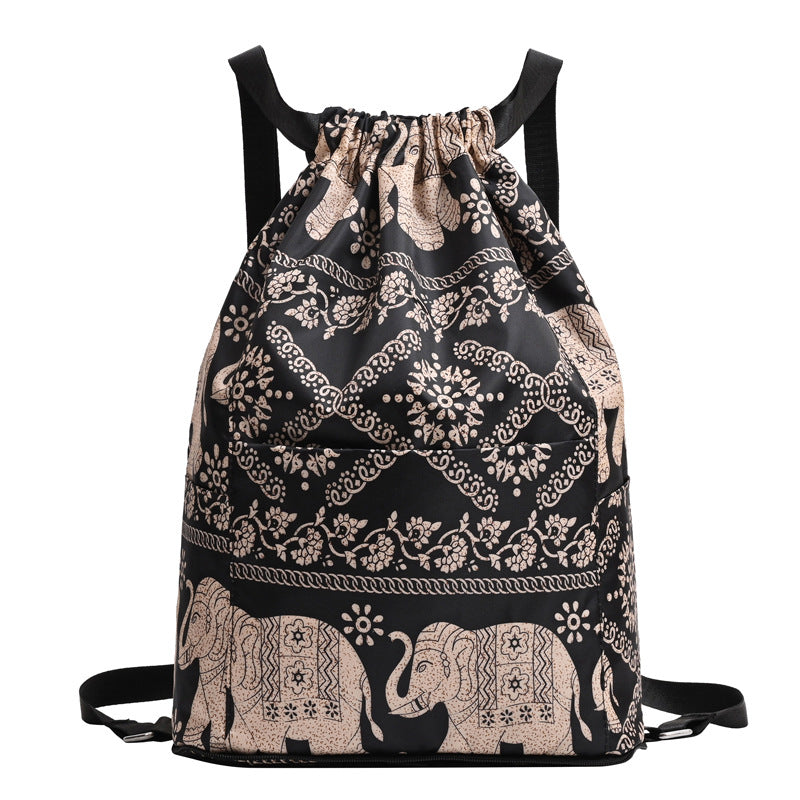 Zugkordel Blumendruck Rucksack Karnz