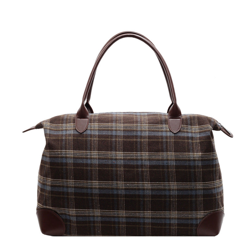 Kariert Strukturierter Wochenend-Duffle-Bag Karnz