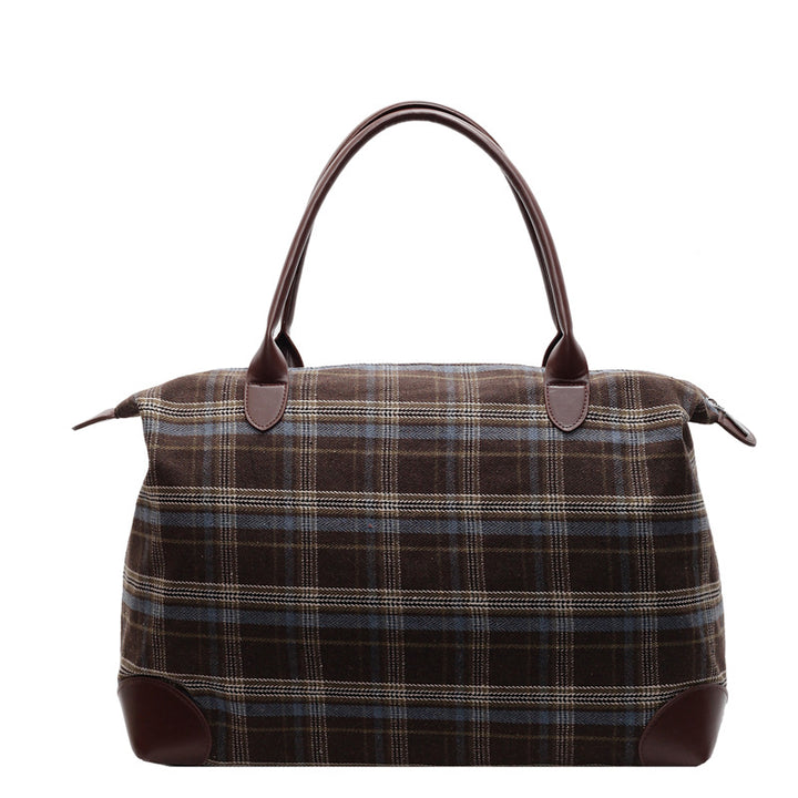 Kariert Strukturierter Wochenend-Duffle-Bag Karnz