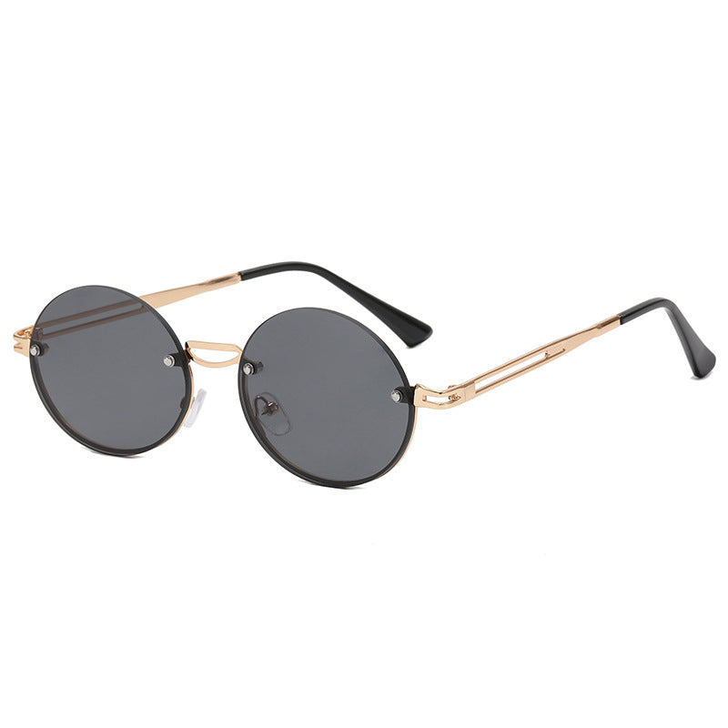 Damen runde Sonnenbrille mit feinem Metallrahmen Karnz