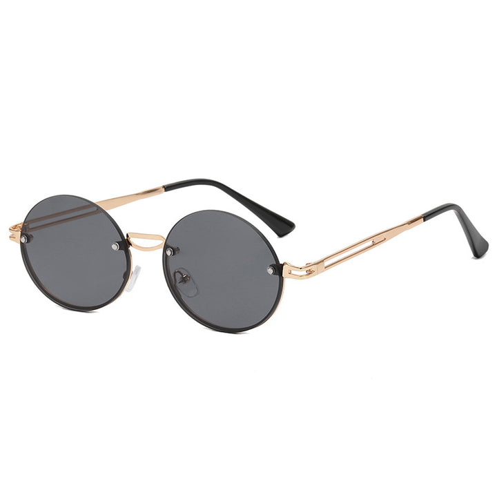 Damen runde Sonnenbrille mit feinem Metallrahmen Karnz