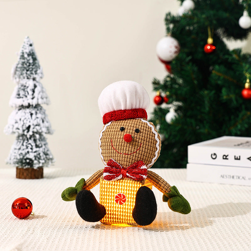 Niedlicher Weihnachtsgnom mit LED-Leuchte Karnz