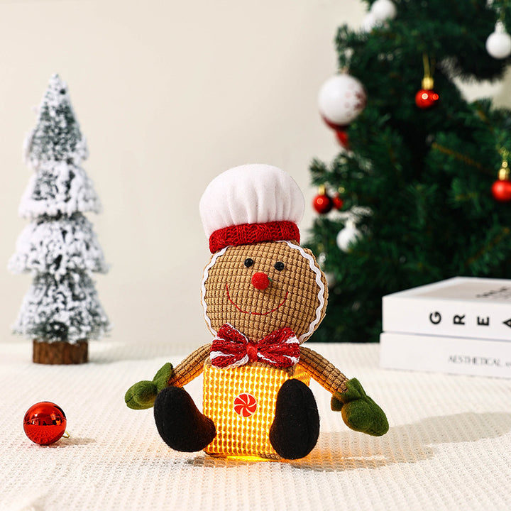 Niedlicher Weihnachtsgnom mit LED-Leuchte Karnz