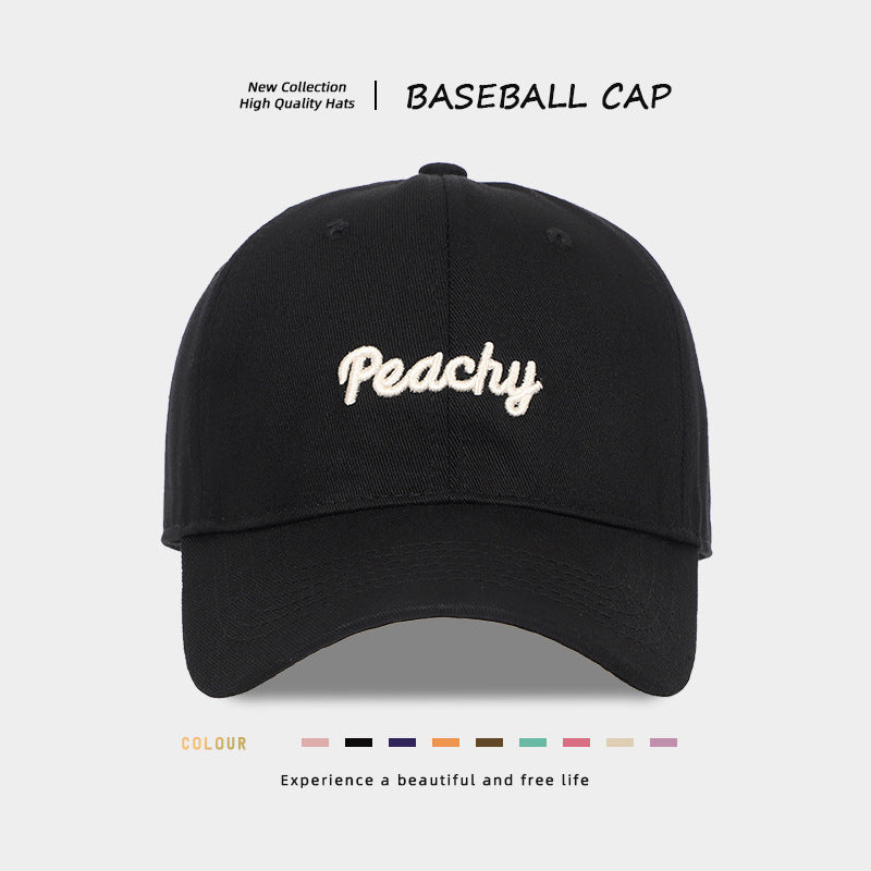 Stylische Pfirsich bestickte Baseballmütze