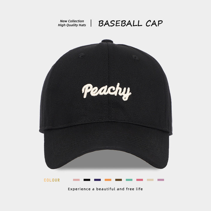 Stylische Pfirsich bestickte Baseballmütze