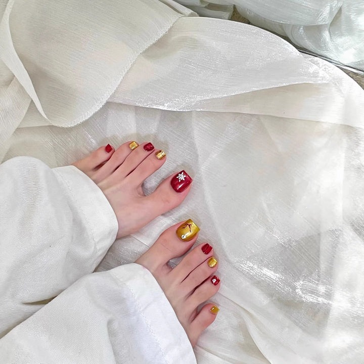 Festliches Themen-Press-On-Nagelkunst