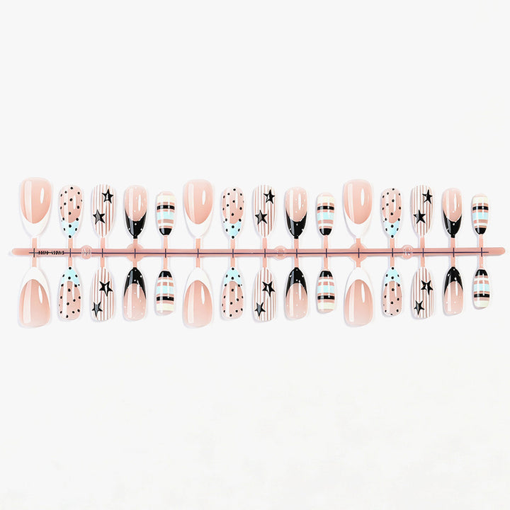 Künstlerisches Gradient Press-On Nagelset Karnz