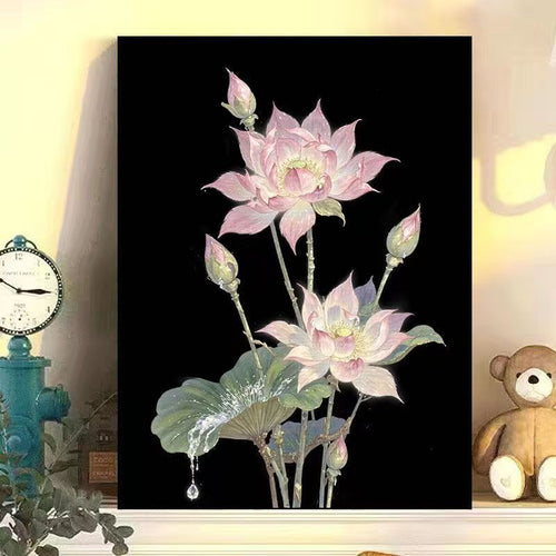Wisteria Floral Leinwand Kunst Karnz