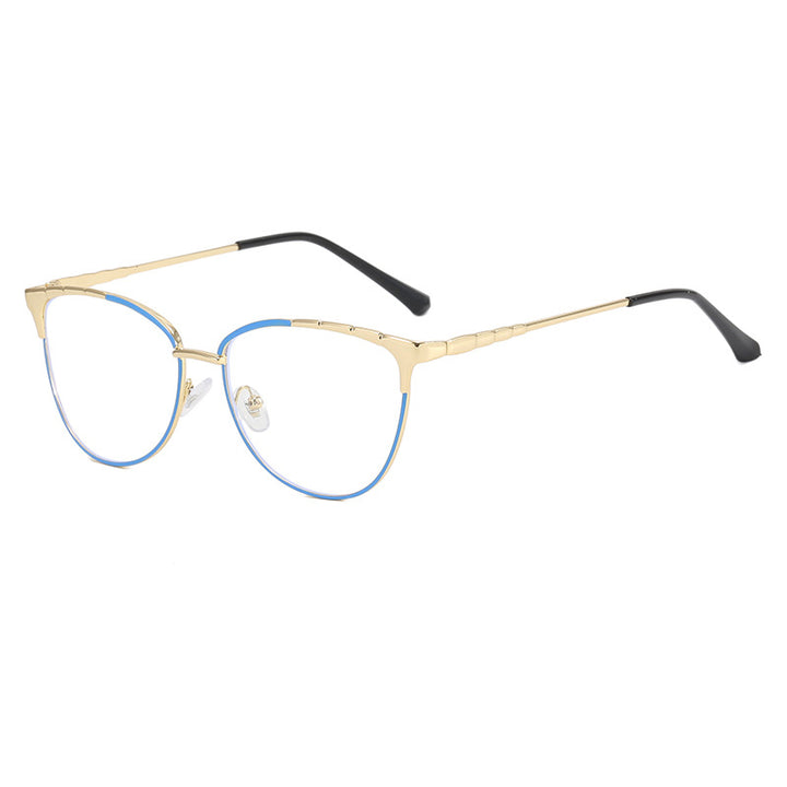 Damen Cat-Eye Brille mit feinen Metallakzenten Karnz