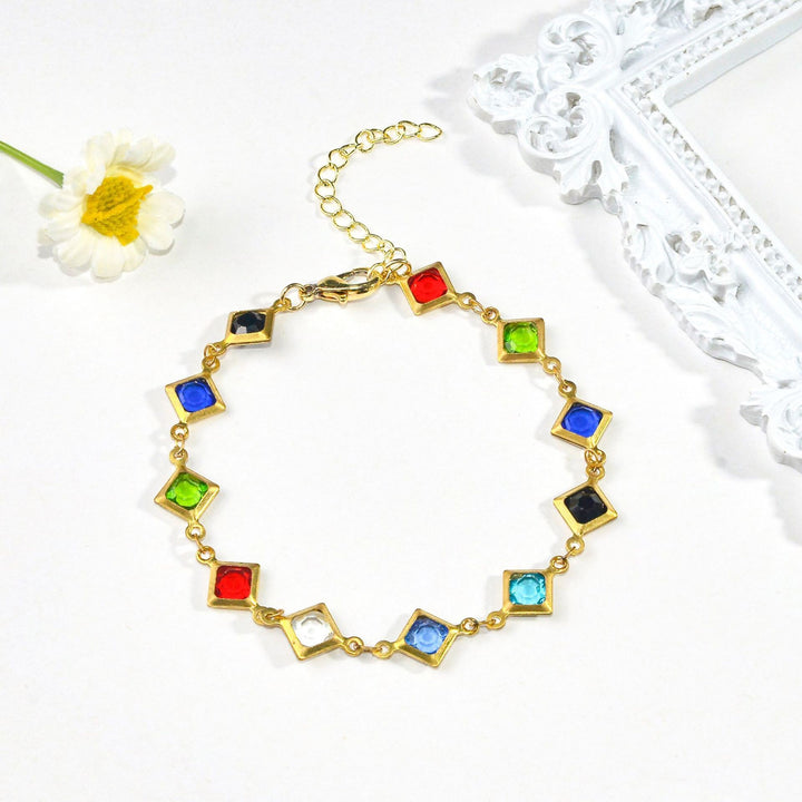 Farbenfrohes Edelstein-Statement-Armband Karnz
