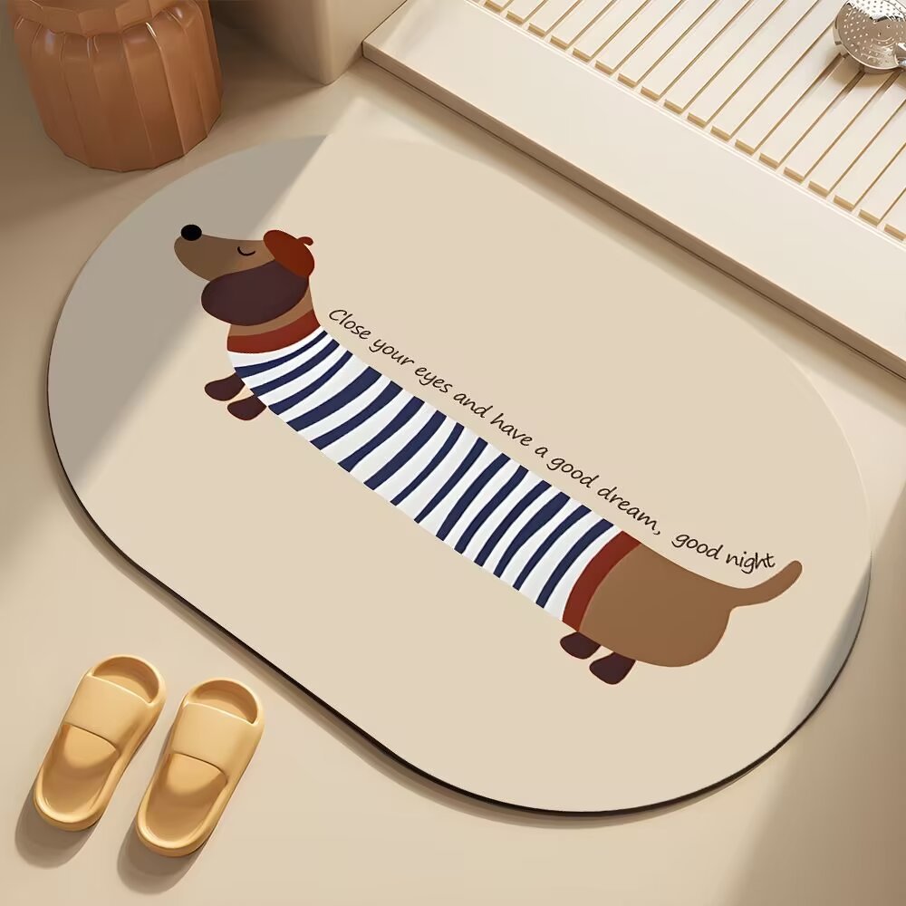 Verspielt Hundefreundliche Badezimmermatte