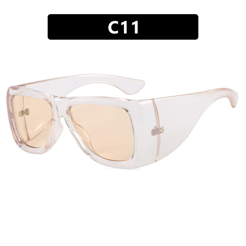 Damen trendige oversized Sonnenbrille mit markantem Schildpatt-Design Karnz