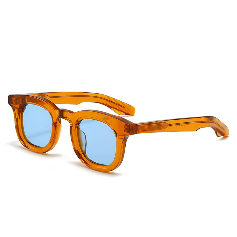 Damen modische Oversize-Sonnenbrille mit transparentem Rahmen und polarisierten Gläsern Karnz