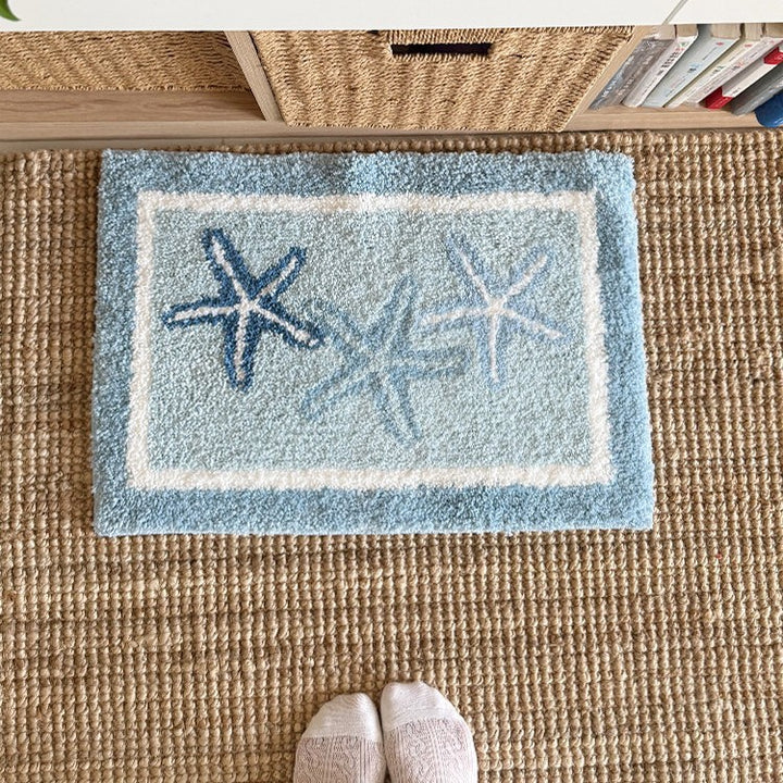 Küsten-Seestern-Design-Badmatte