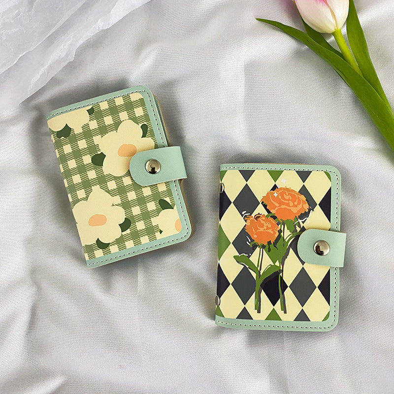 Blumenmuster Organizer Geldbörse
