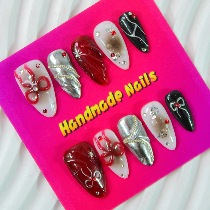 Kunstnagelset mit eleganten 3D-Verzierungen und kreativen Designs Karnz