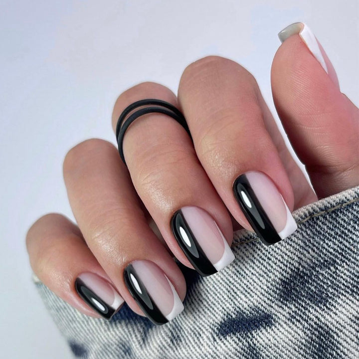 Glamouröse Glitzer-Stiletto Press-On Nägel Karnz