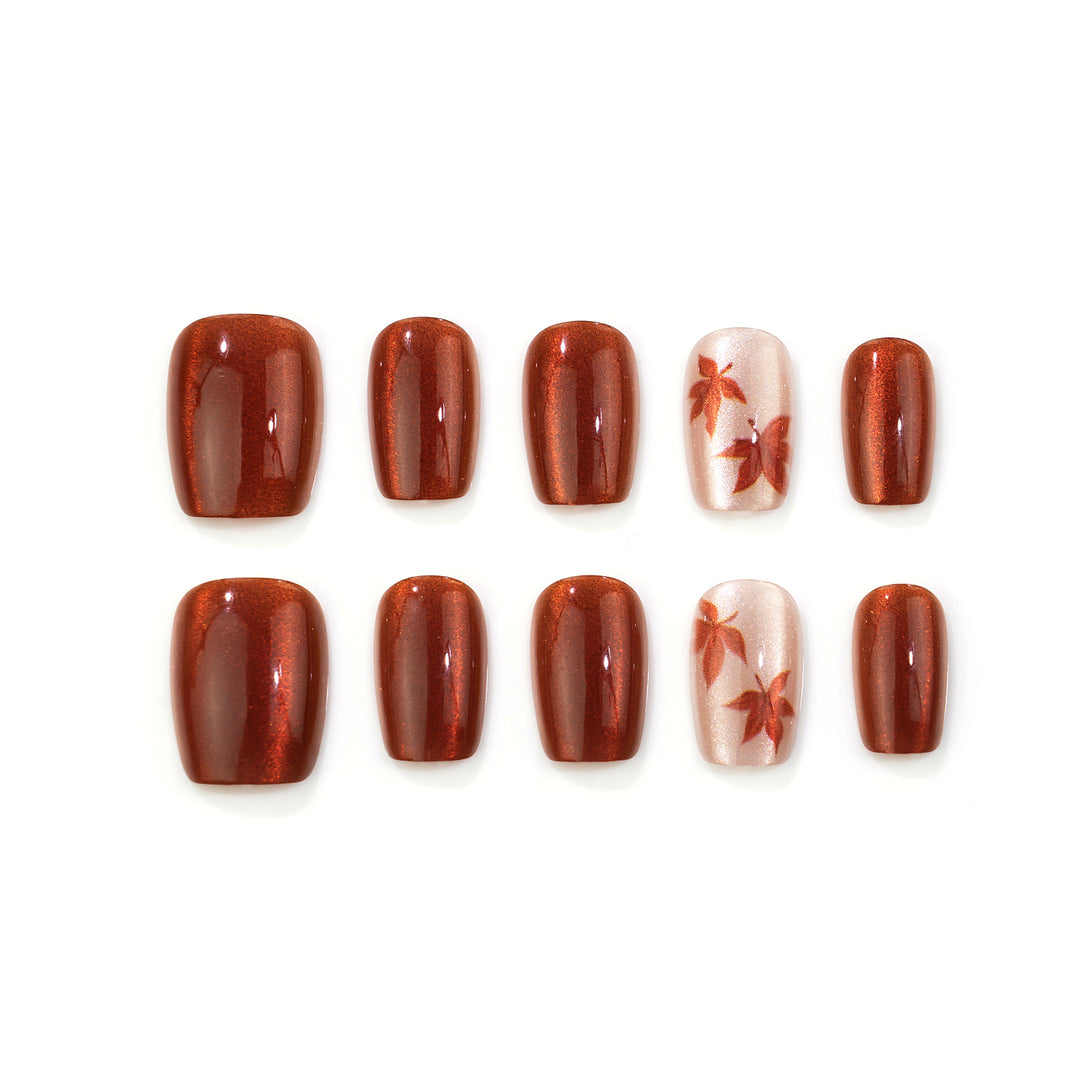 Saisonales, herbstinspiriertes Nagelkunstset