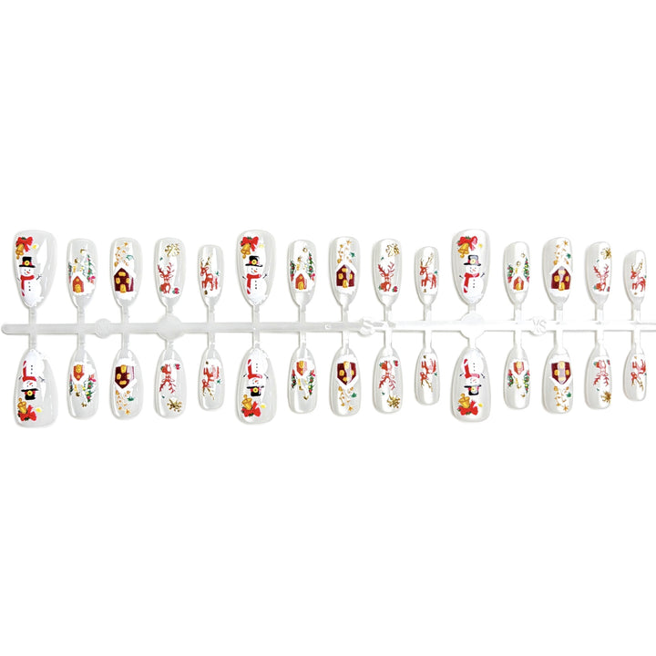 Festliches, von Feiertagen inspiriertes Press-On-Nagelset