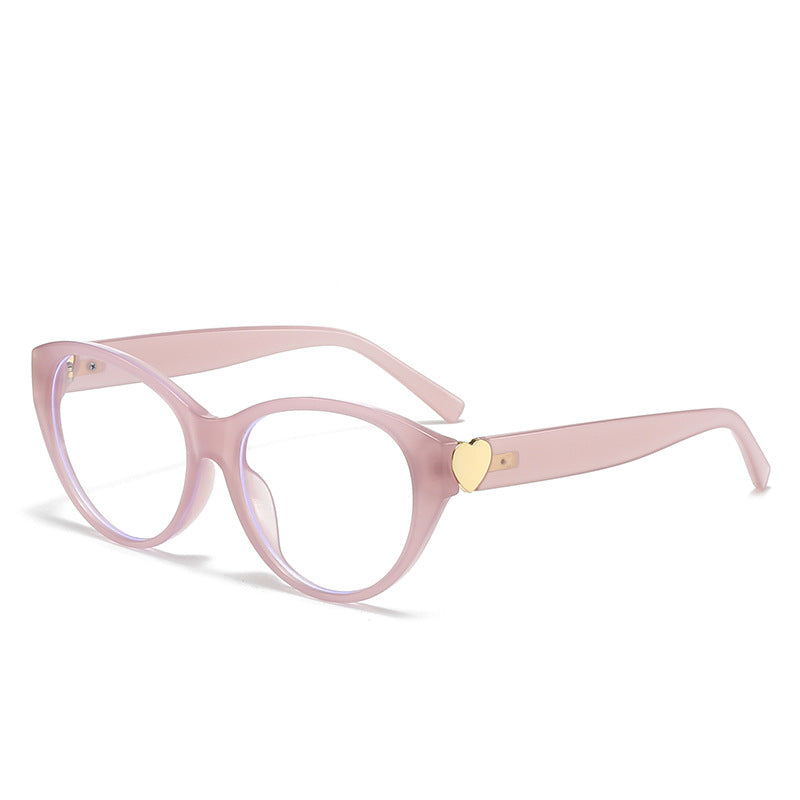 Damen Cat-Eye Sonnenbrille mit Herzmotiv Karnz