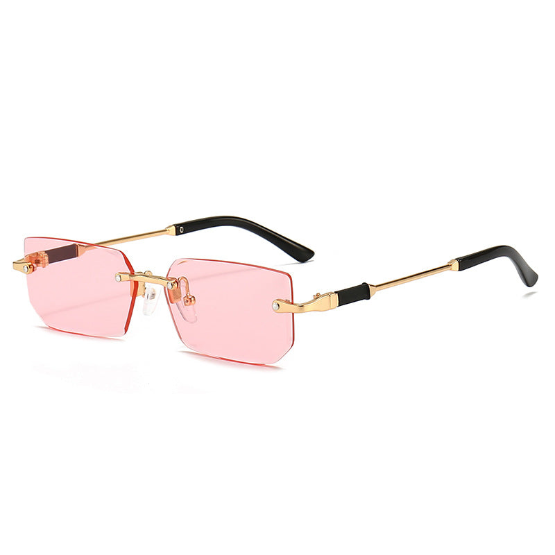 Damen elegante und modische Sonnenbrille mit transparentem Rahmen Karnz