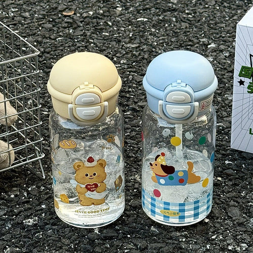 Damen kinderfreundliche Trinkflasche mit lustigem Hundemotiv Karnz