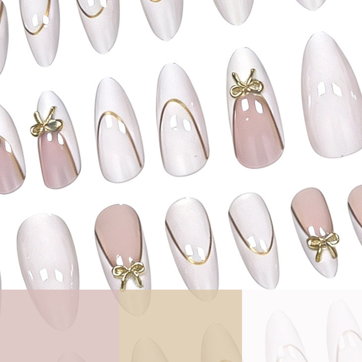 Elegante Stiletto-Nagelkunstverlängerungen mit dekorativem Bogen Karnz