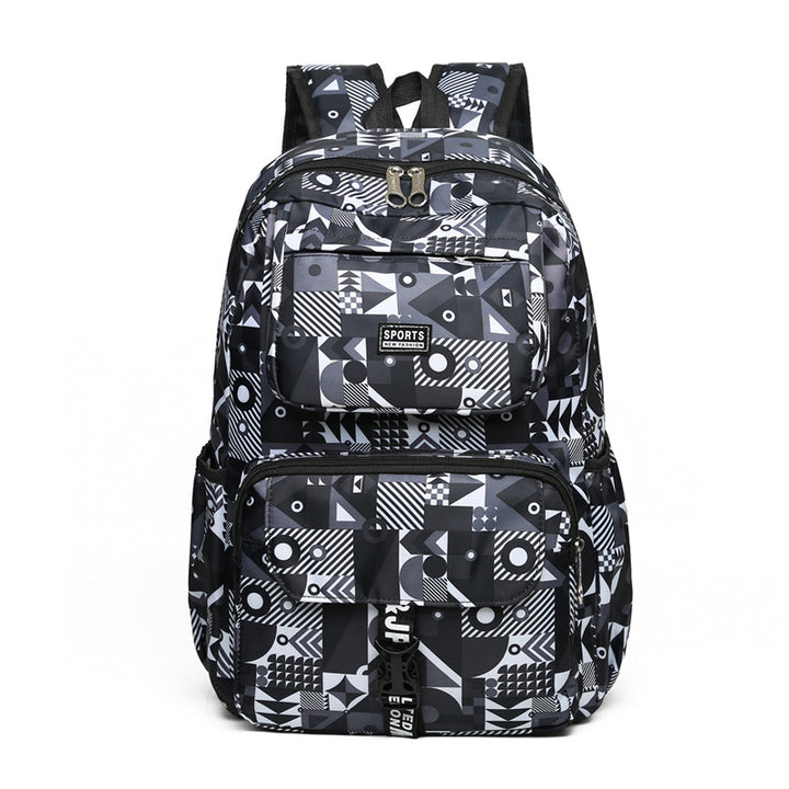 Stylischer geometrisch gemusterter Rucksack