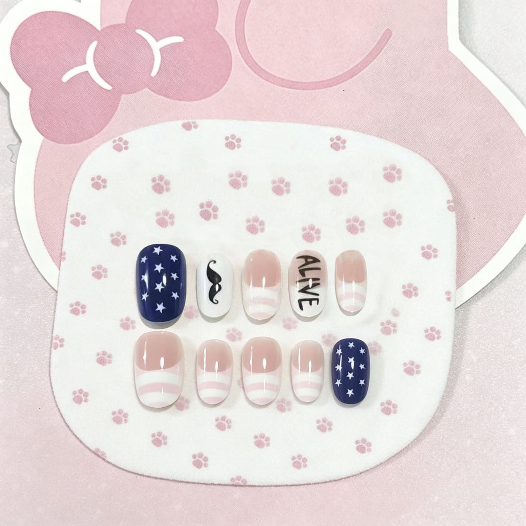 Themenbezogene grafische Nageldesigns Karnz