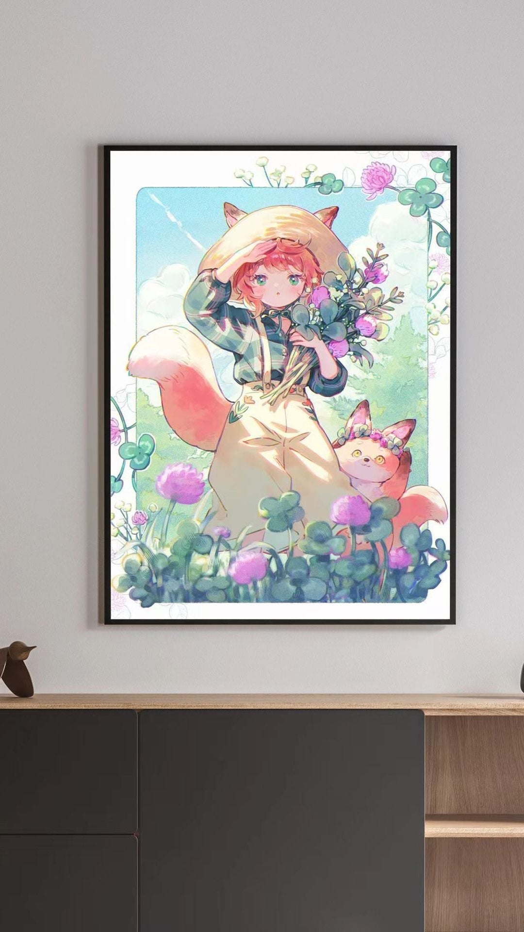 Illustriertes Fantasy-Charakter-Leinwand-Kunstdruck Karnz