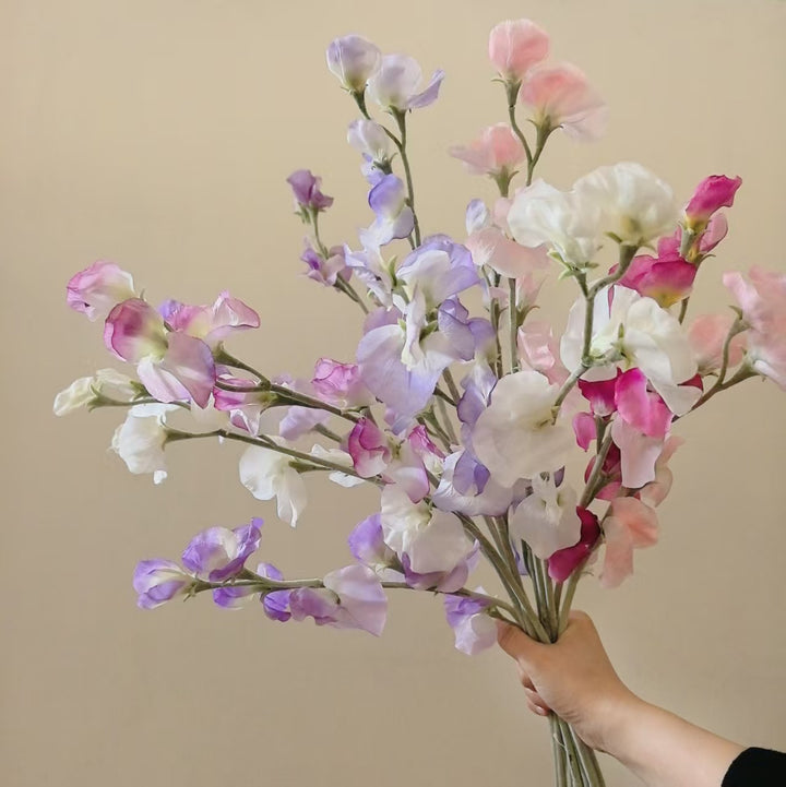 Elegante Seide Sweet Pea Stiel