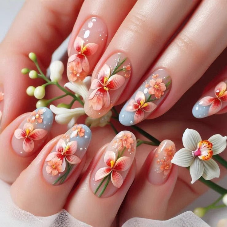 Blumenschmuck Nagelkunst Karnz
