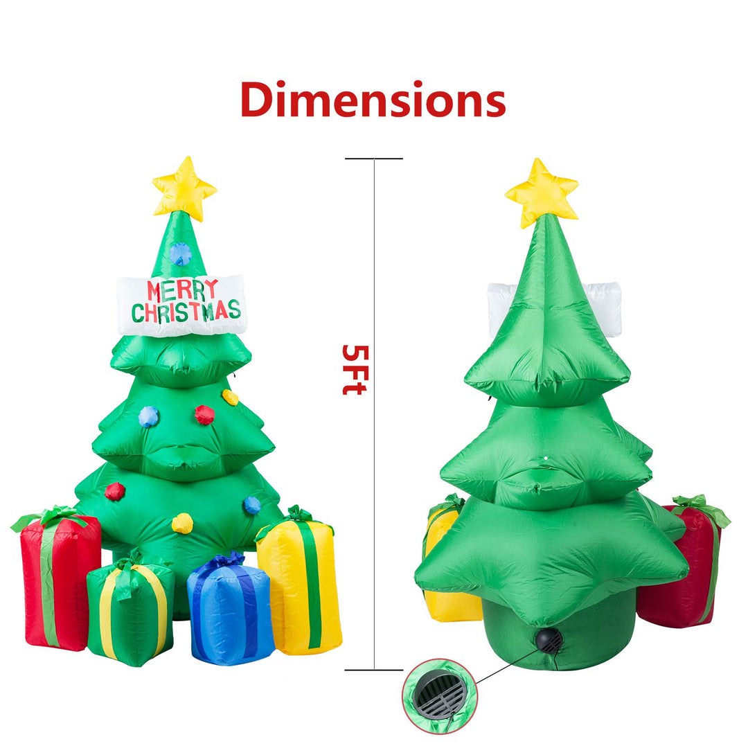 Aufblasbarer Weihnachtsbaum mit Geschenken
