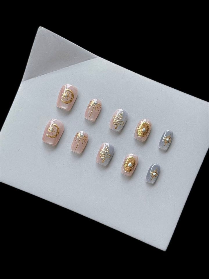 Himmels-inspirierte Press-On Nail Set