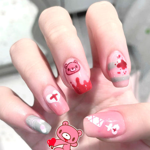 Verspielt Charakter-Themen Press-On Nagelkunst Set Karnz