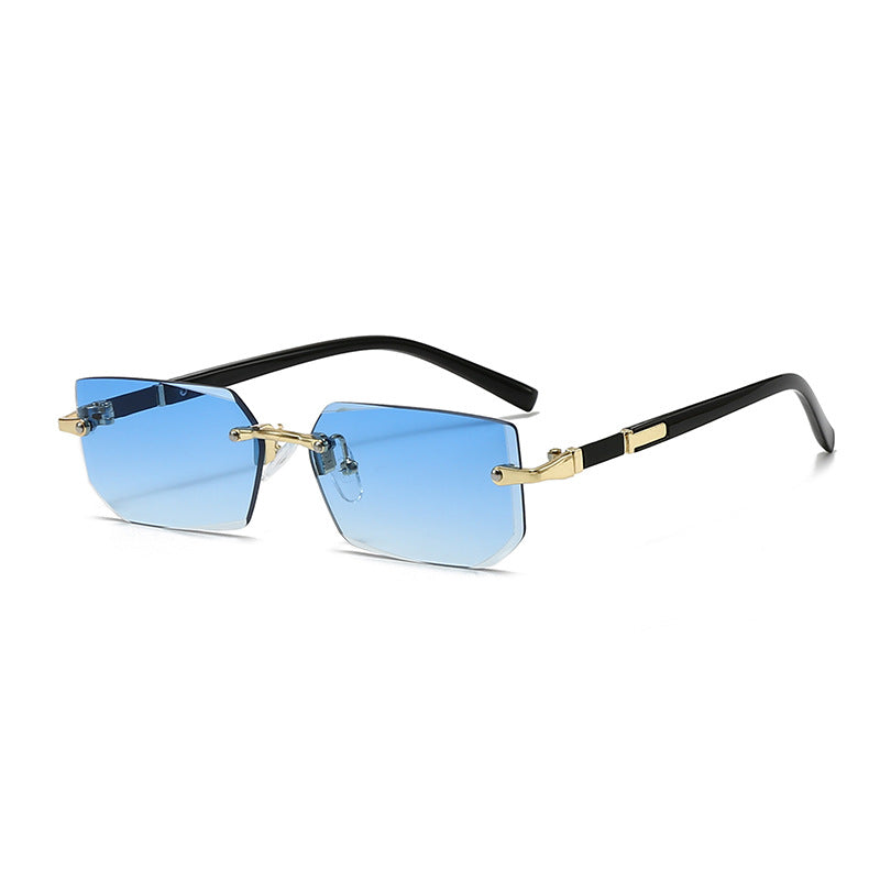 Damen elegante und modische Sonnenbrille mit transparentem Rahmen Karnz