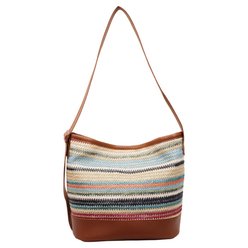 Boho Chic Woven Schultertasche
