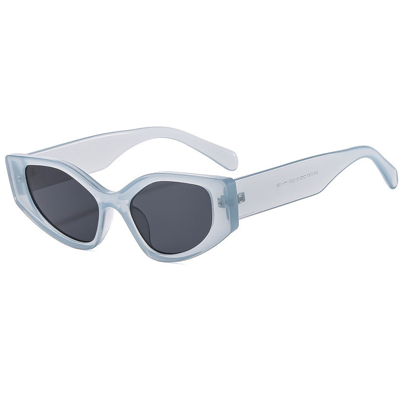 Damen Modische Katzenaugen-Sonnenbrille mit breitem Rahmen Karnz