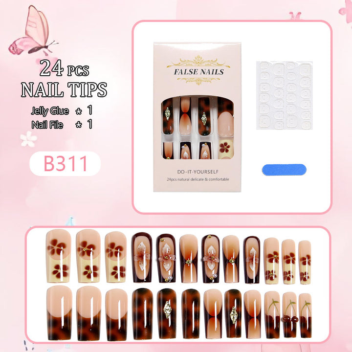 DIY Kunstnagelset mit floralen Designs Karnz