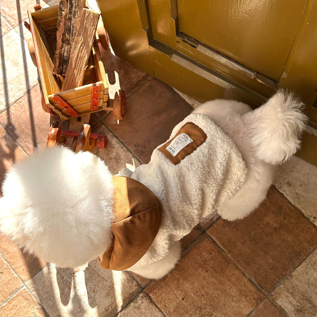 Hooded Sherpa-gefütterter Haustiermantel