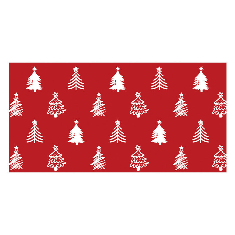 Festive Stretch-Fit Full-Coverage Sofa Slipcover with Holiday Tree Print