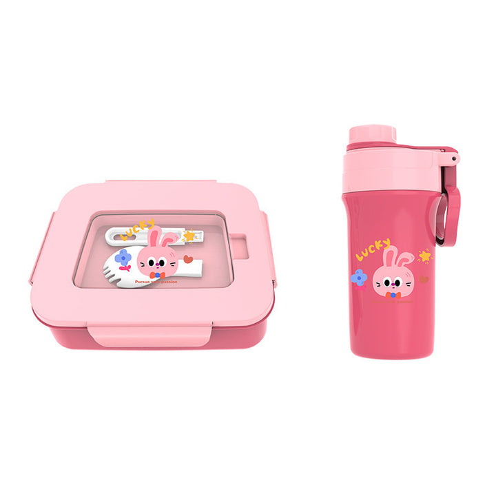 Spaß-Themen Bento Lunchbox mit integriertem Besteckset