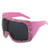 Damen Sportliche Oversized-Sonnenbrille mit Strassverzierungen Karnz